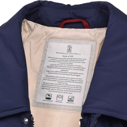 Blue Polyamide Full-Length Jacket