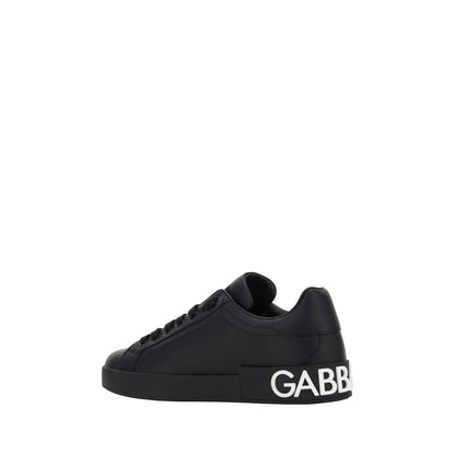Black Calf Leather Bos Taurus Sneakers