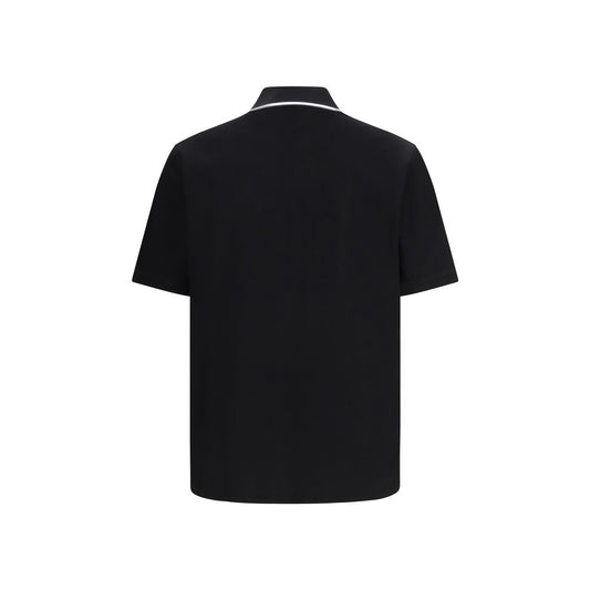 Black Cotton Polo Shirt
