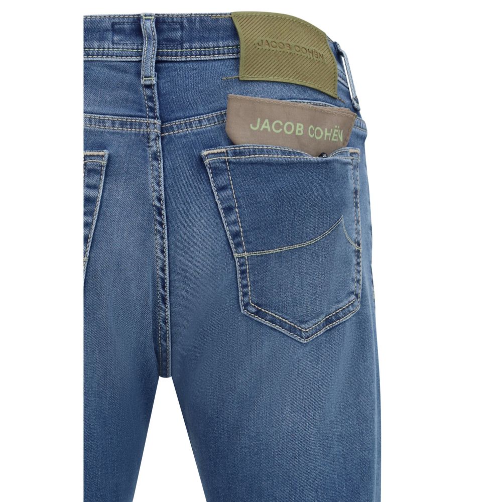 Blue Cotton Slim Fit Jeans