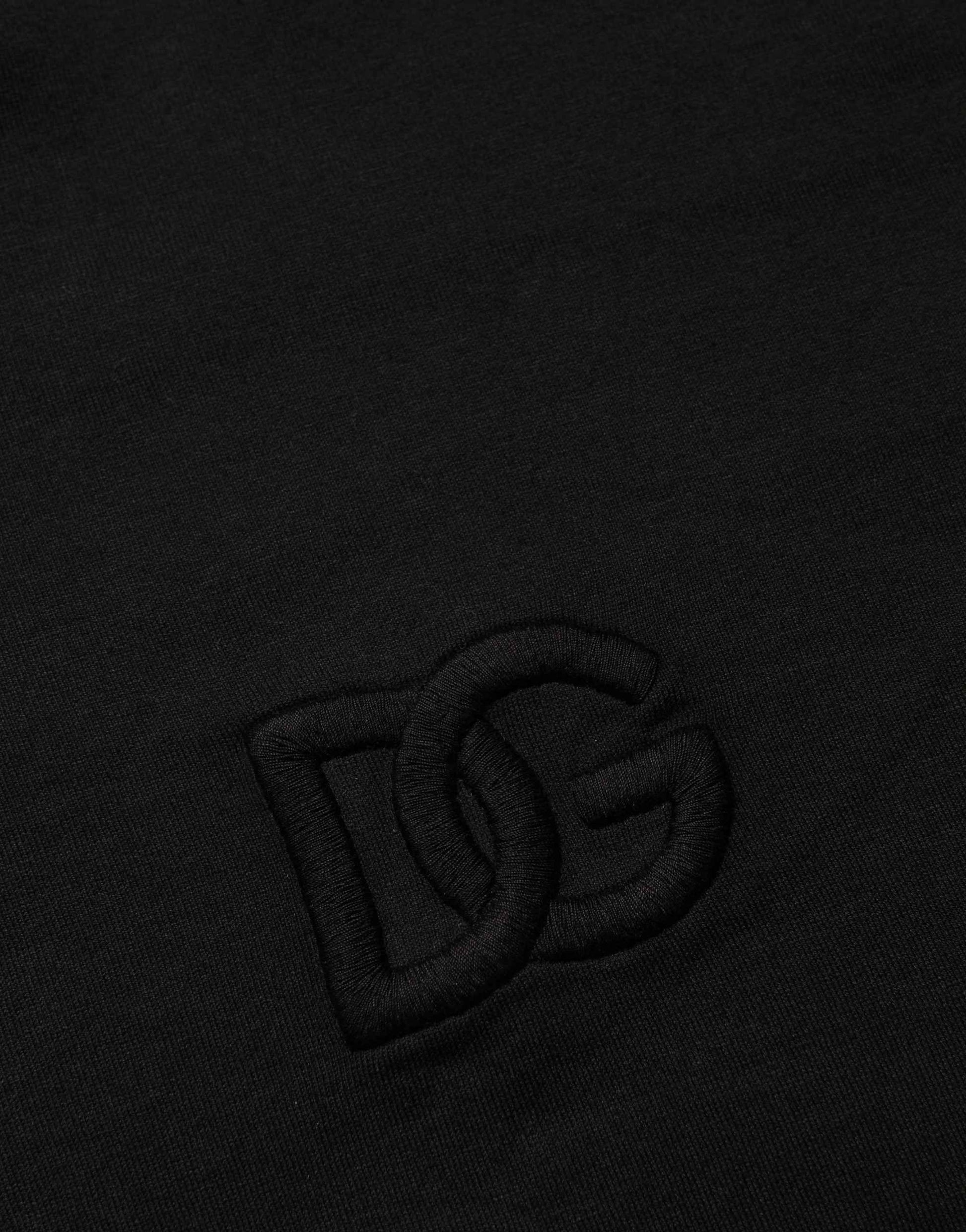 Black Cotton Short Sleeves Crew Neck  T-shirt