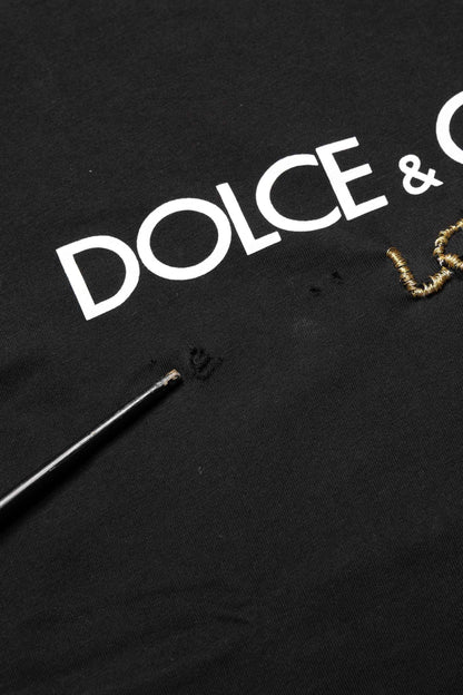 Black DG London Cotton Men Crew Neck  T-shirt