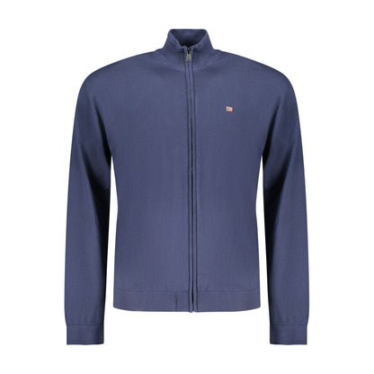 Blue Cotton Men Cardigan