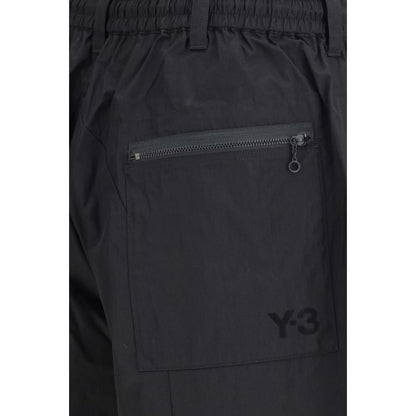 Black Cotton Bermuda Shorts