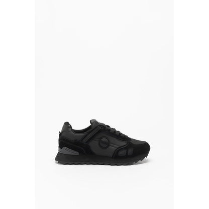 Black Leather Athletic Sneakers