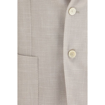 Beige Silk Blazer