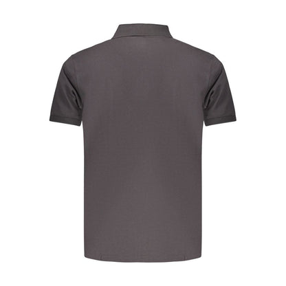 Black Cotton Men Polo Shirt
