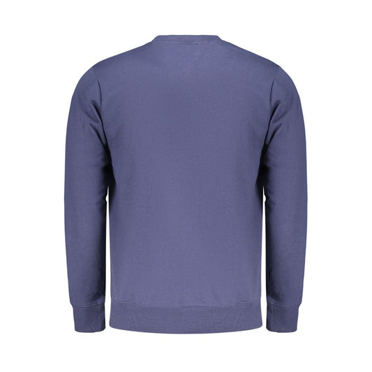 Blue Cotton Men Sweatshirt