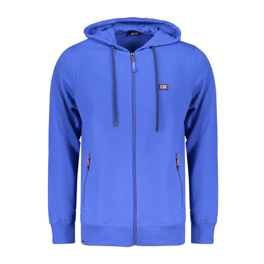Blue Cotton Men's Hoodie