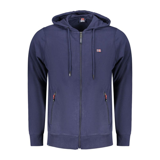 Blue Cotton Men's Hoodie