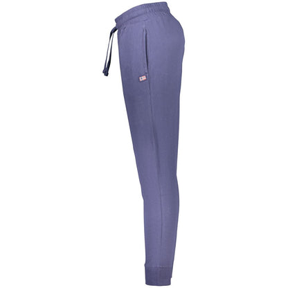 Blue Cotton Men's Track Pant