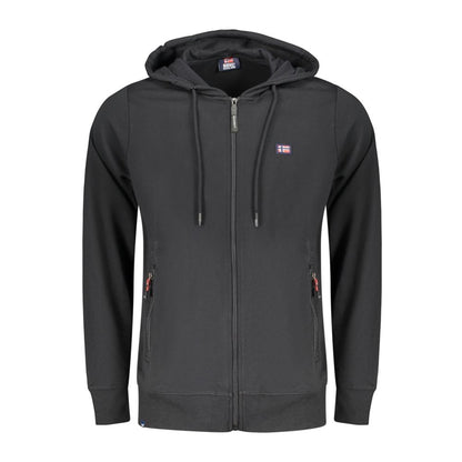 Black Cotton Men's Sweatshirt