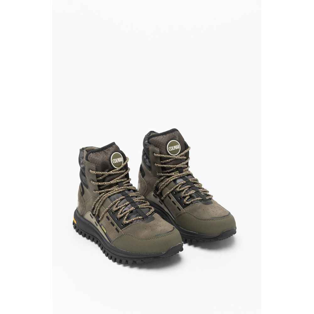 Green Leather Ankle Boots