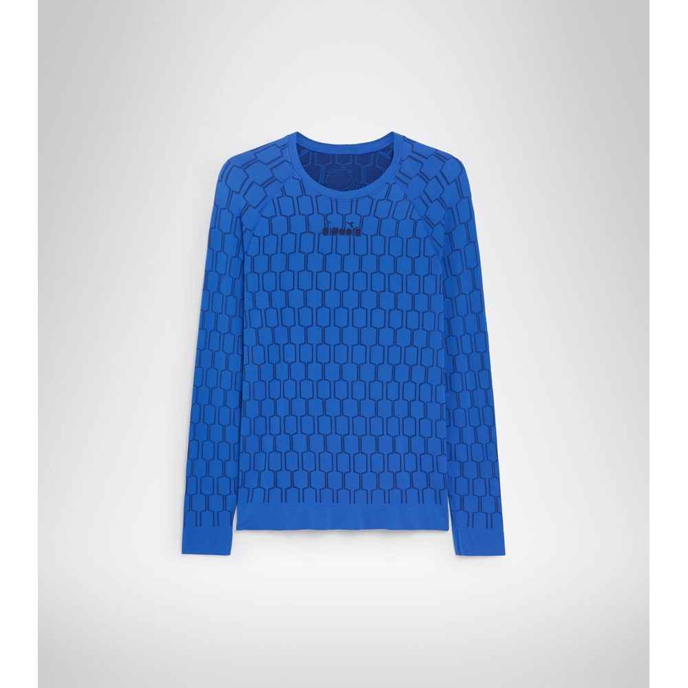 Blue Polyamide Long Sleeve T-Shirt