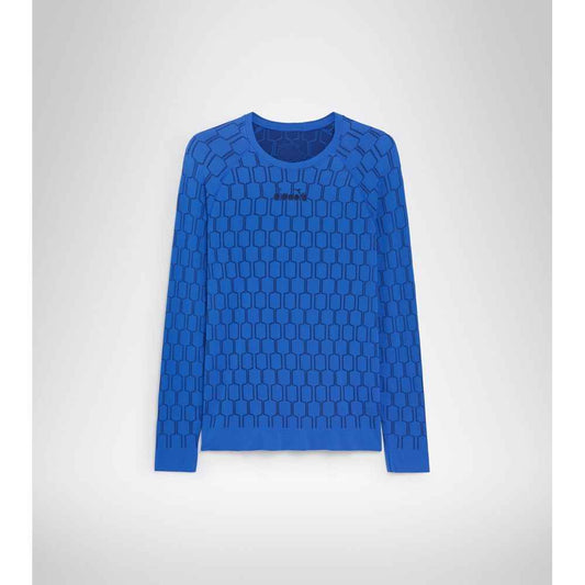 Blue Polyamide Long Sleeve T-Shirt