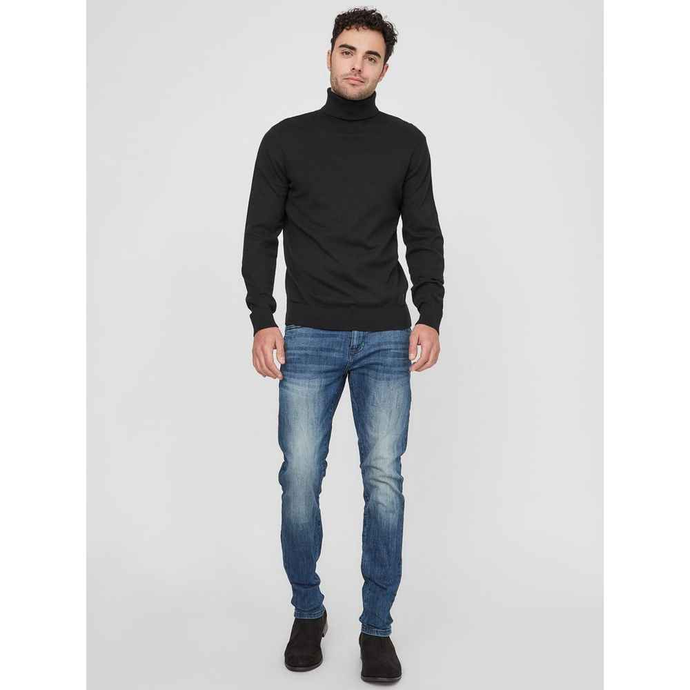 Black Cotton Turtleneck