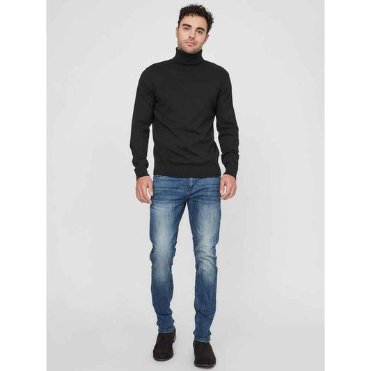 Black Cotton Turtleneck