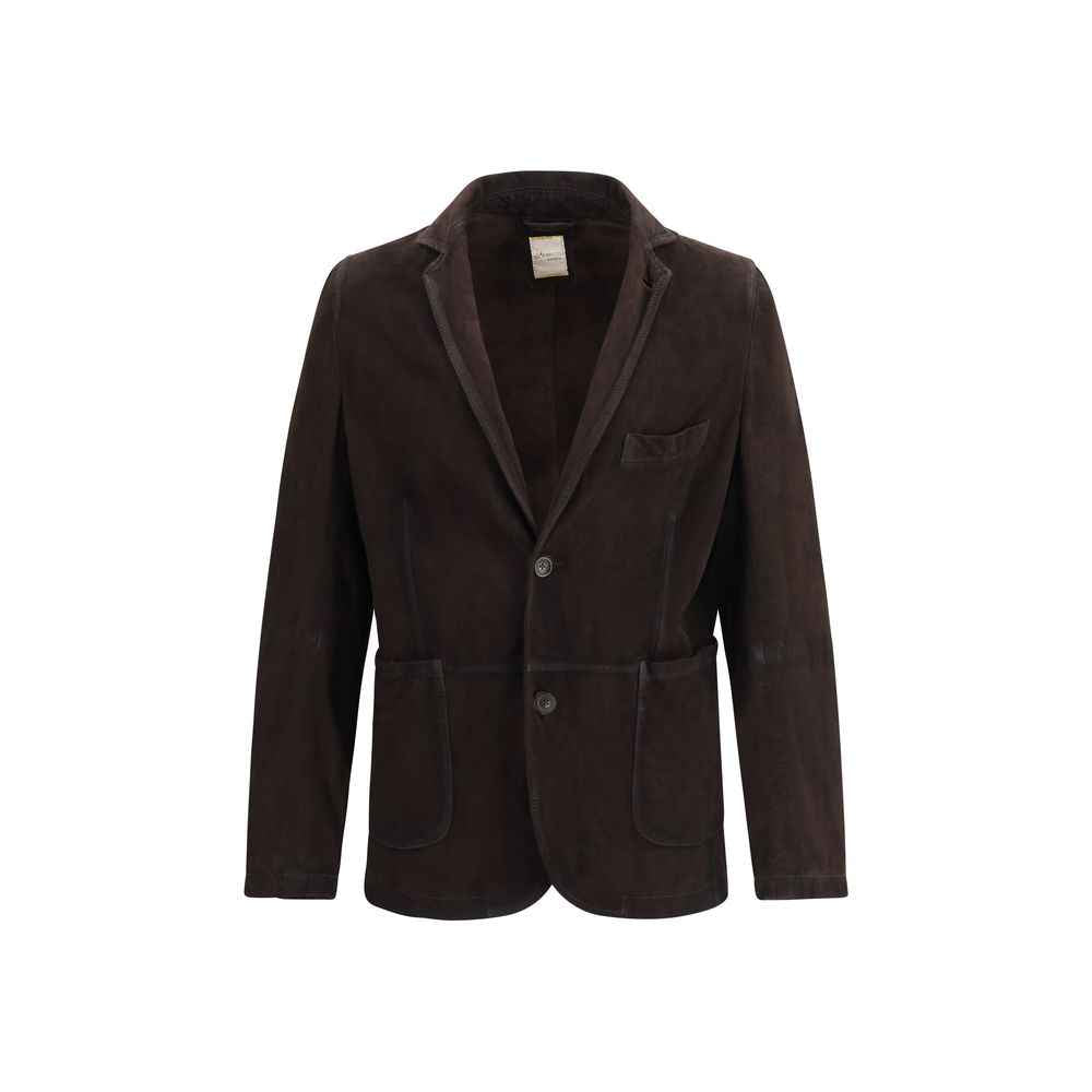 Brown Lamb Ovis Aries Aries Leather Jacket