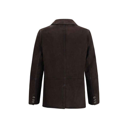 Brown Lamb Ovis Aries Aries Leather Jacket