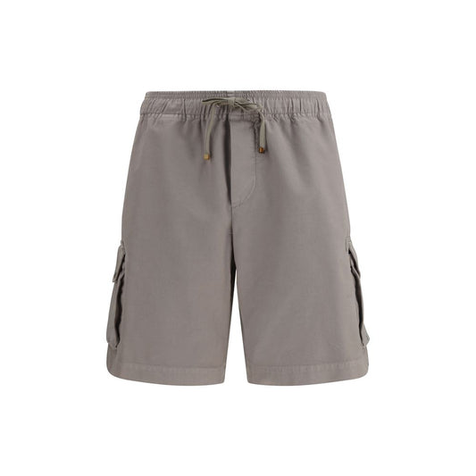 Beige Cotton Bermuda Shorts