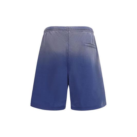 Blue Cotton Bermuda Shorts