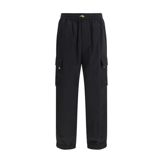 Black Polyamide Cargo Pants