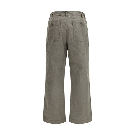 Bicolor Cotton Casual Pants