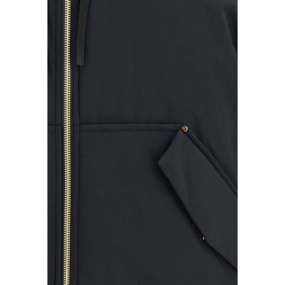Black Nylon Bomber