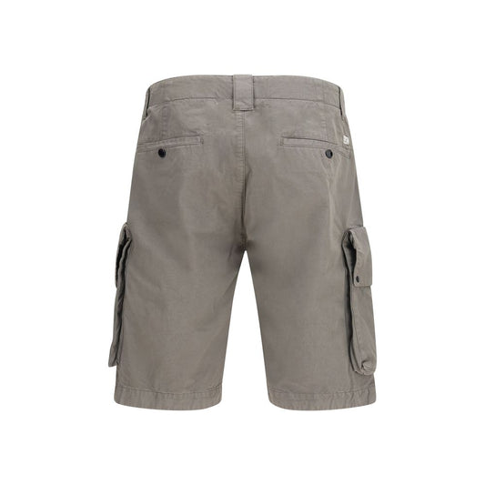 Gray Cotton Bermuda Shorts