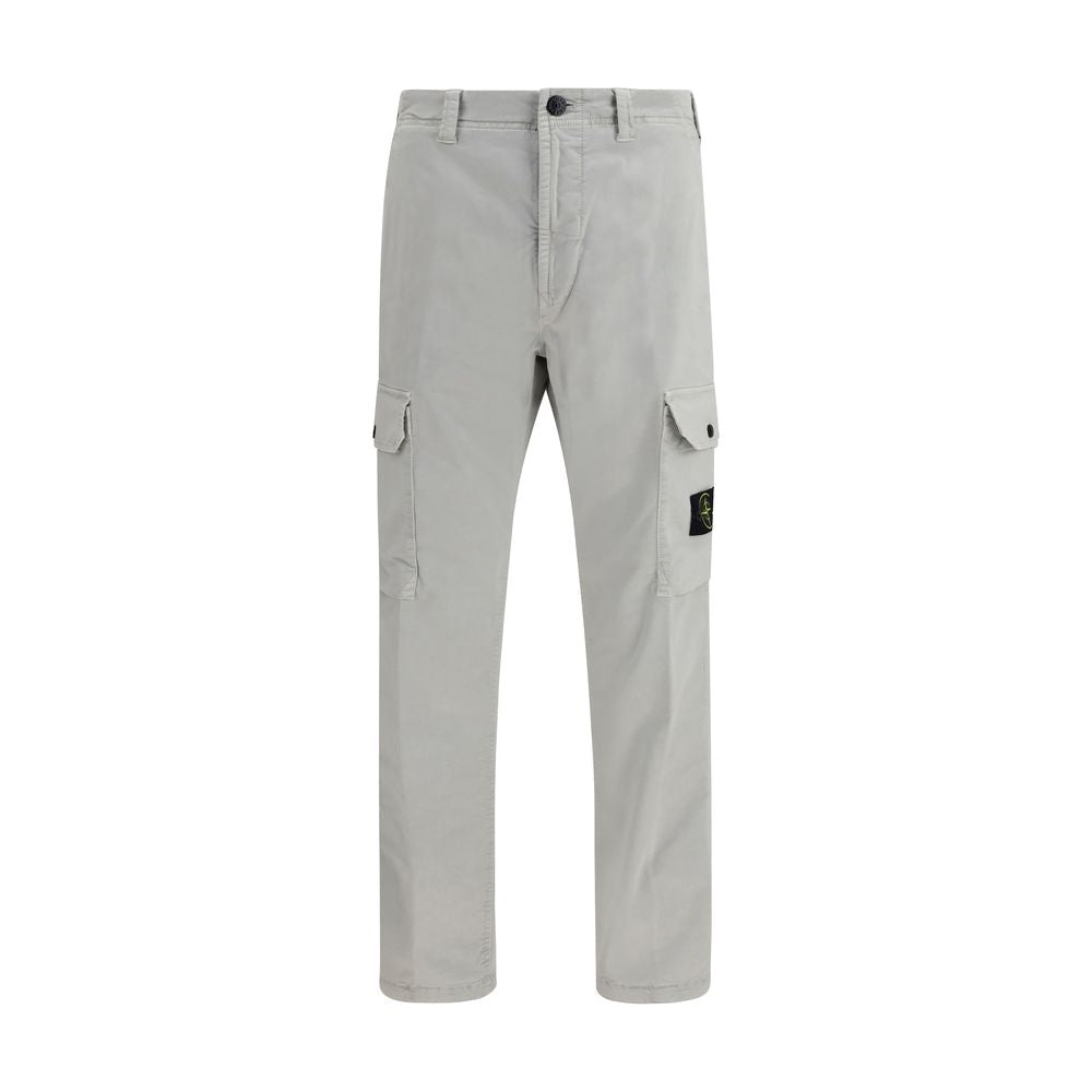 Gray Cotton Cargo Pants