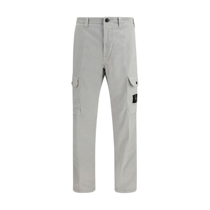 Gray Cotton Cargo Pants