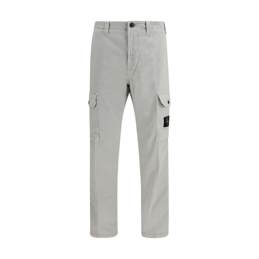 Gray Cotton Cargo Pants