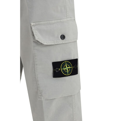 Gray Cotton Cargo Pants