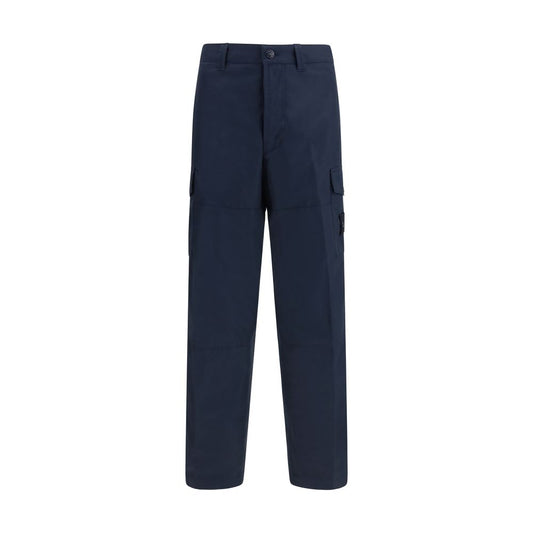 Blue Cotton Cargo Pants