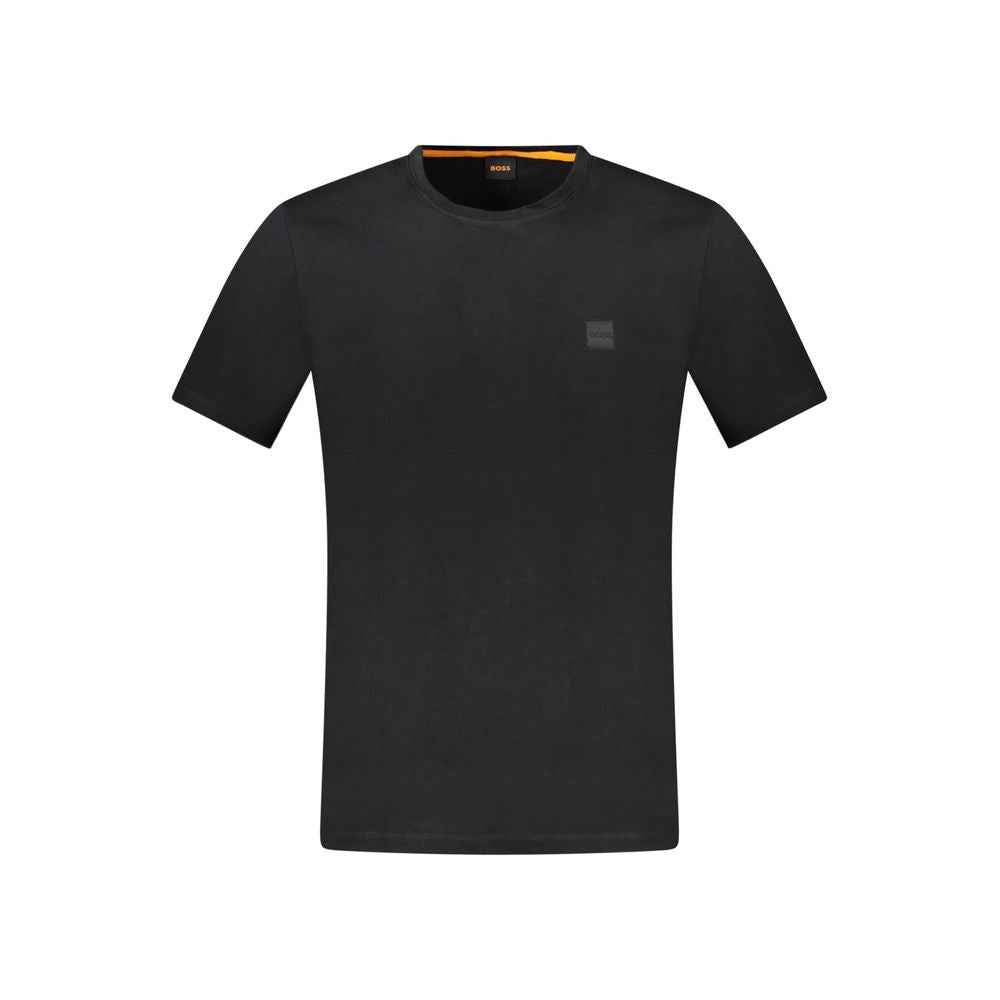Black Cotton Men T-Shirt