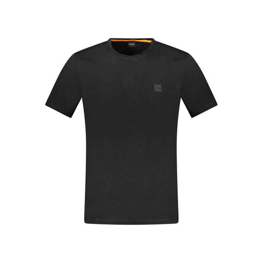 Black Cotton Men T-Shirt