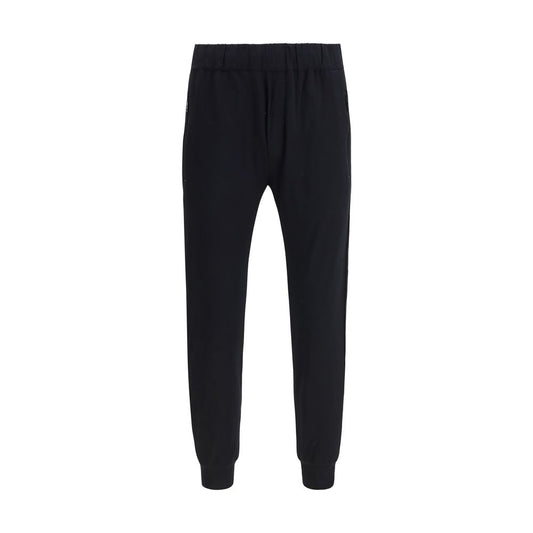 Black Cotton Casual Pants
