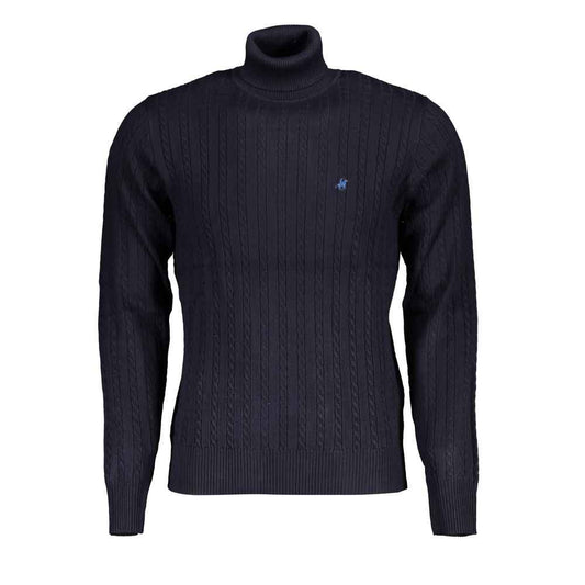 Blue Viscose Men's Sweater