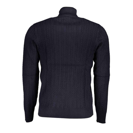 Blue Viscose Men's Sweater