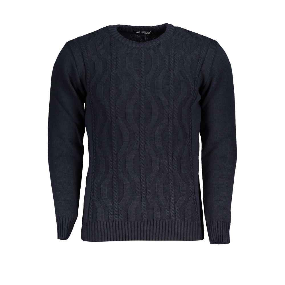 Blue Acrylic Men's Sweater