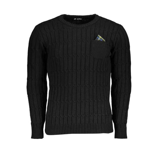Black Acrylic Men Sweater
