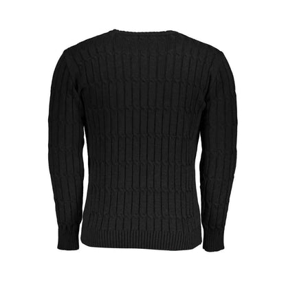 Black Acrylic Men Sweater