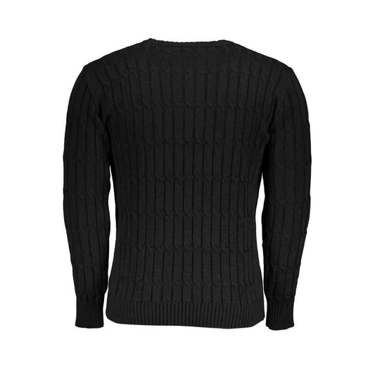Black Acrylic Men Sweater