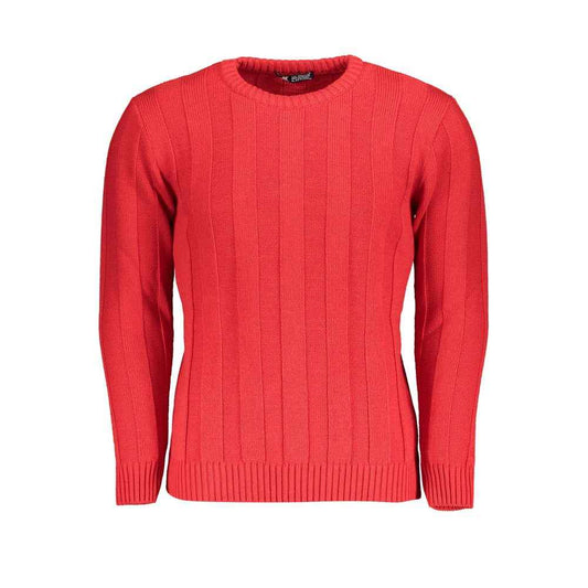 Red Acrylic Men's Sweater