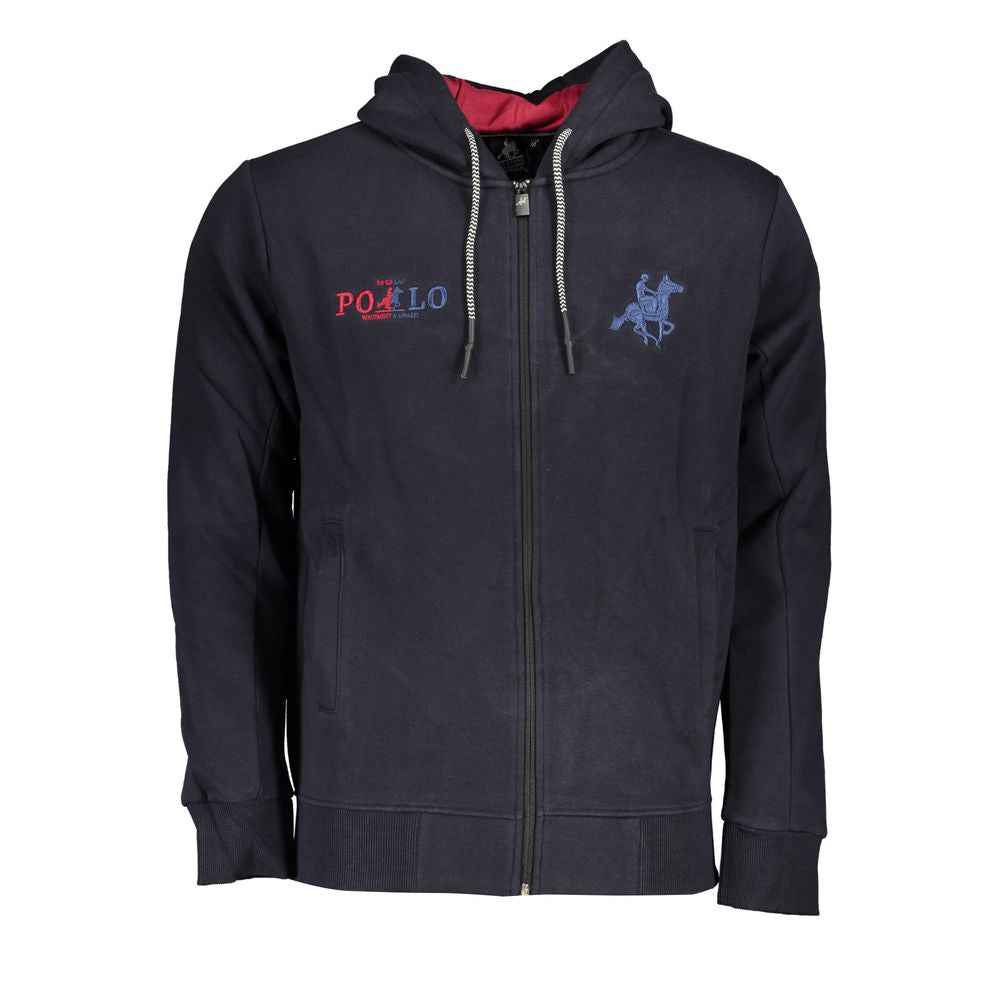 Blue Cotton Men's Hoodie