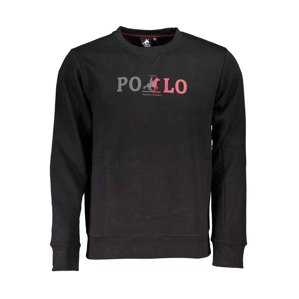 Black Cotton Men's Sweatshirt