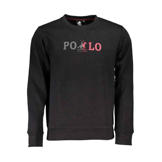Black Cotton Men's Sweatshirt