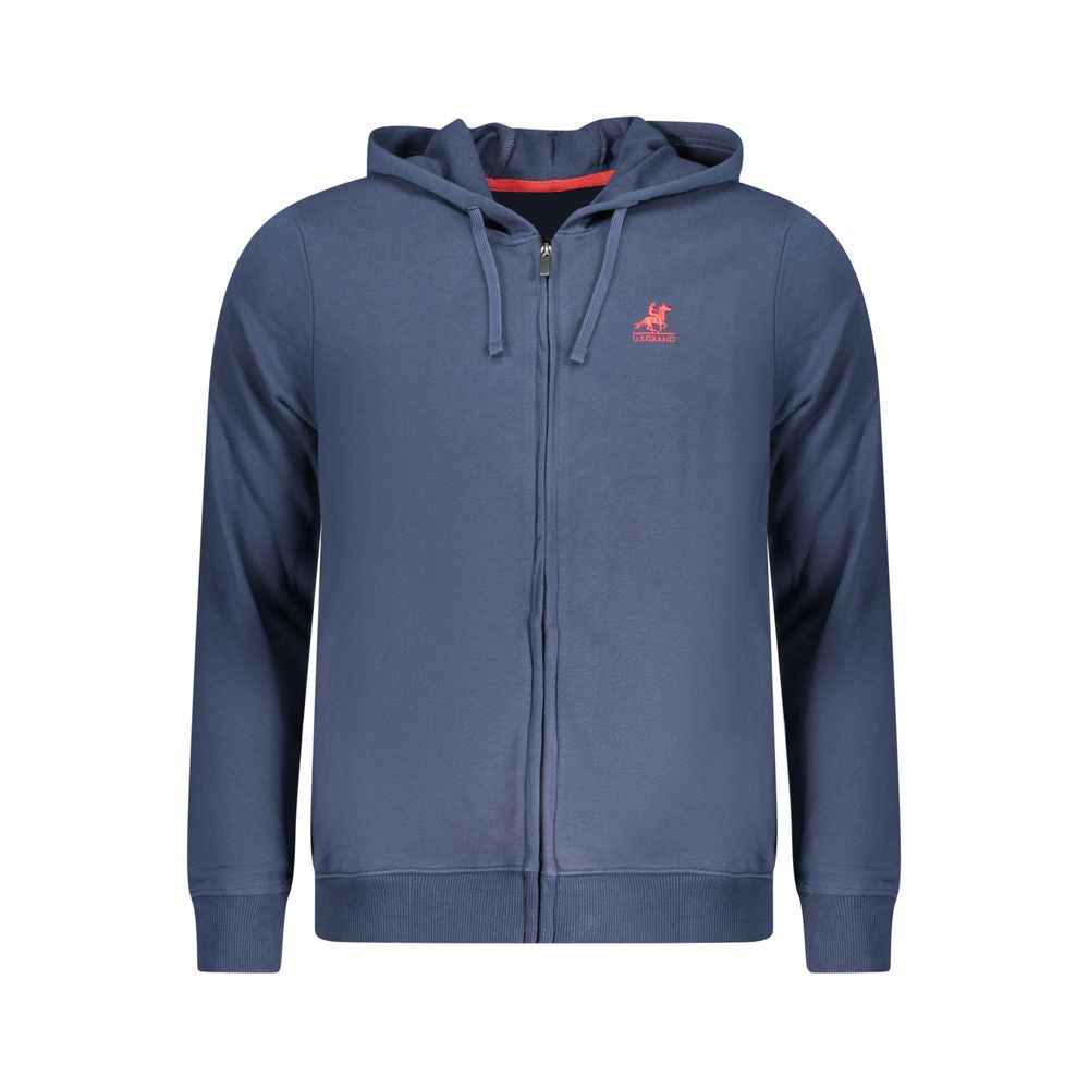 Blue Cotton Men Sweatshirt