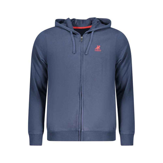 Blue Cotton Men Sweatshirt