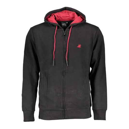 Black Cotton Men's Hoodie